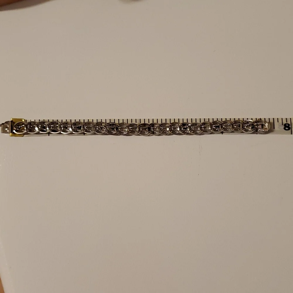 💚 Vintage Fancy silver bracelet - Picture 4 of 10